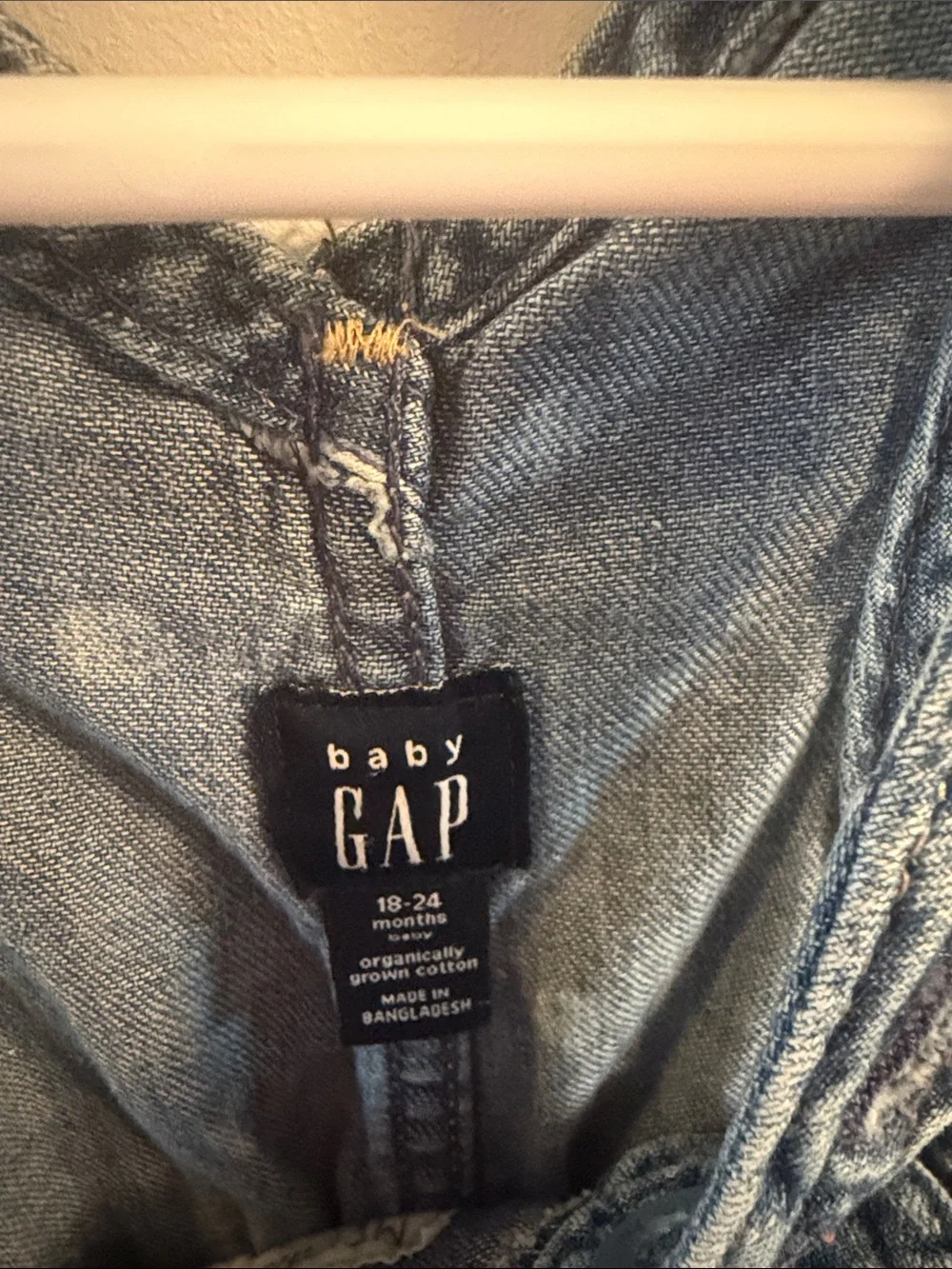 Baby Gap Polka Dot Denim Overalls - Blue